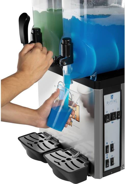 Produktbild Royal Catering Slush Maschine Slushmaschine Eis Slusheis Eismaschine 2X12 Liter