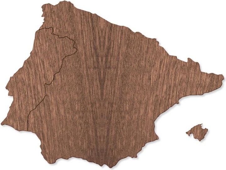 Produktbild Trenddeko Karte Iberische Halbinsel (38 x 28 cm, 47 x 36 cm, 31 x 24 cm, 63 x 47 cm, 79 x 59 cm)