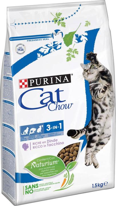 Actual product image Purina ONE CAT CHOW 3 in 1 Turkey 1,5 kg (Adult, 1 pcs., 1500 g)