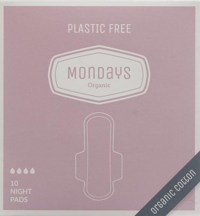 Actual product image Organic Mondays Organic pads with wings (10 x)