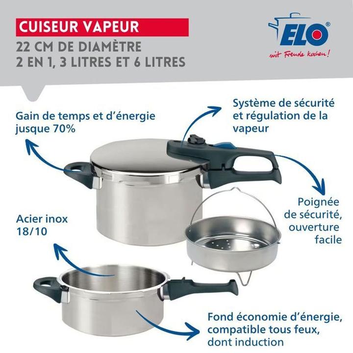 Actual product image ELO Internships Plus (Steam cooker, Stainless steel, 22 x 16 cm)