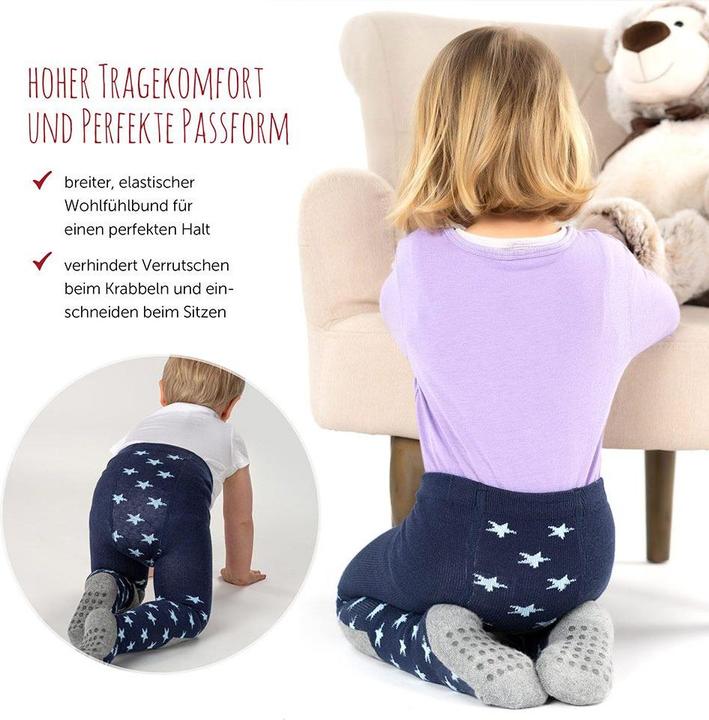 Image du produit La Loona LaLoona Collants pour bébé Collants à enfiler - Étoiles marine - (86/92)