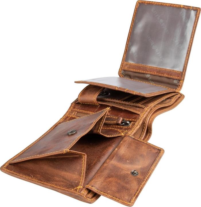 Immagine prodotto Greenburry Portafoglio vintage Cafe-Racer RFID in pelle 12 cm