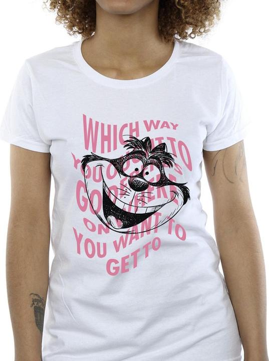 Actual product image Disney Womens/Ladies Alice In Wonderland Chesire Cat Cotton T-Shirt (M)