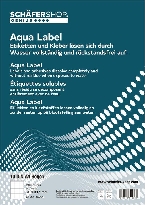 Actual product image Schäfer Shop Water soluble labels