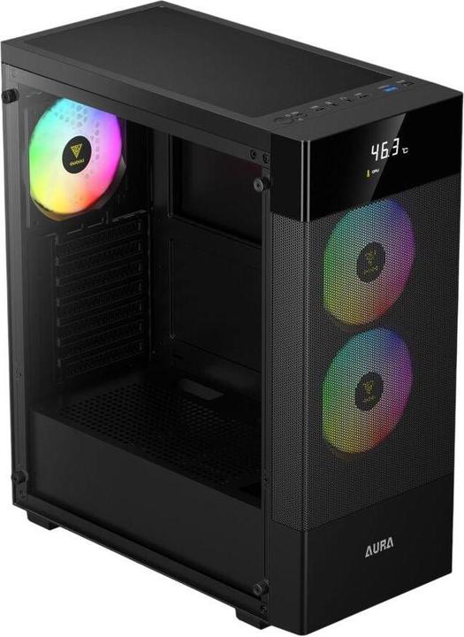 Actual product image Gamdias Boitier Moyen Tour ATX Aura GC5 Elite RGB avec panneau vitré (Noir) (ATX)