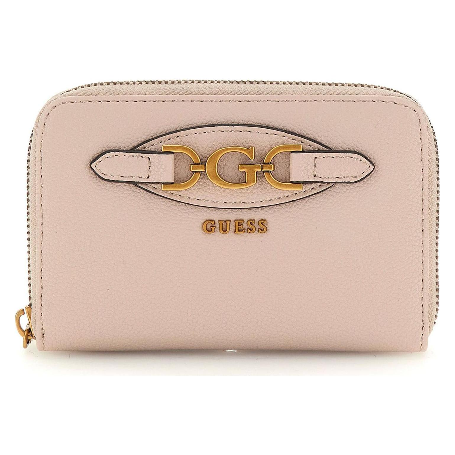 Guess, Damen, Portemonnaie, Malva Zip Around Wallet, Beige