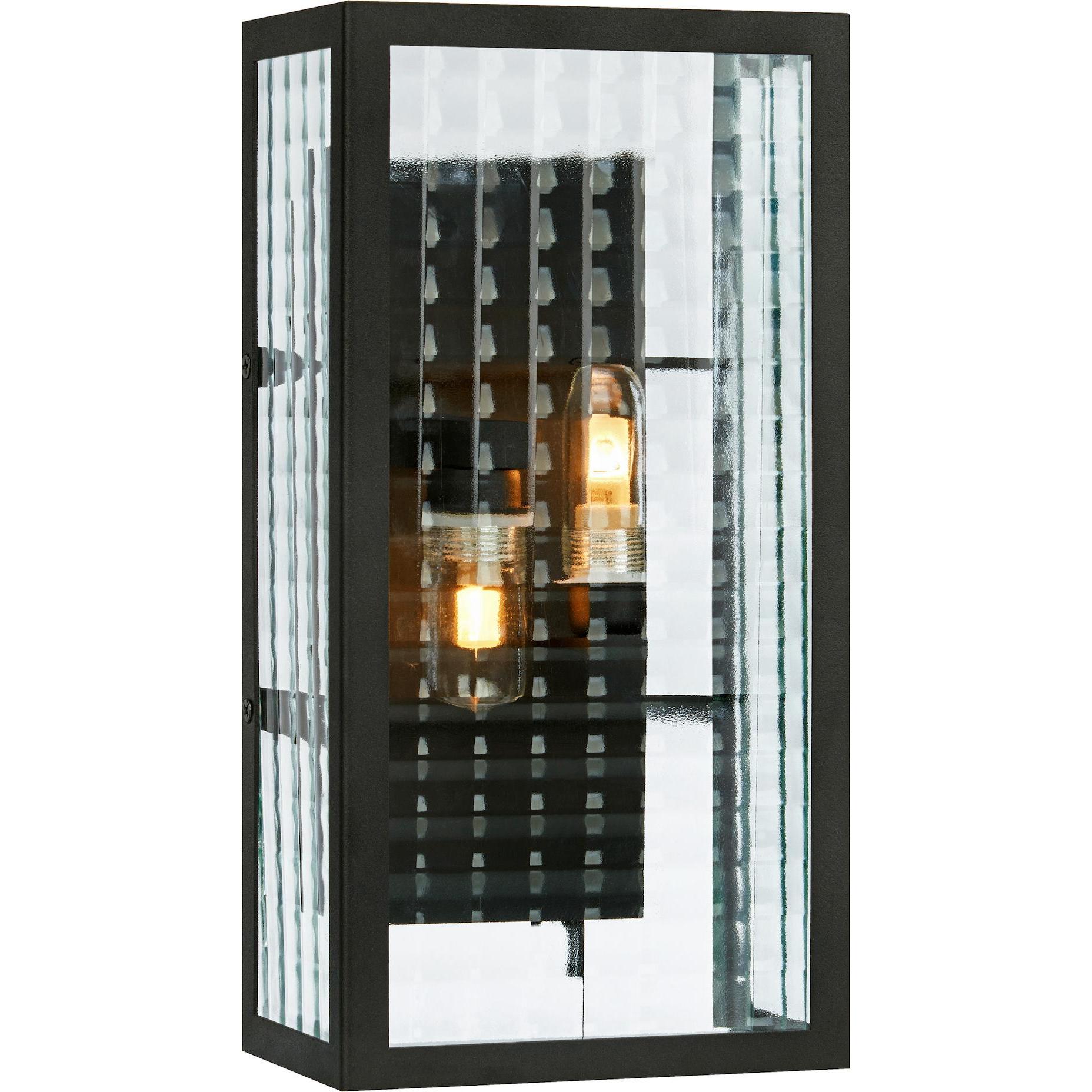 Markslöjd, Applique + Plafoniera, FULHAM Wall 2L Black/Clear IP44