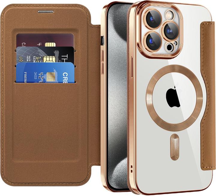 Image du produit Techsuit - SmartMag Book Case - iPhone 15 Pro Max - Brown (Apple iPhone 15 Pro Max)