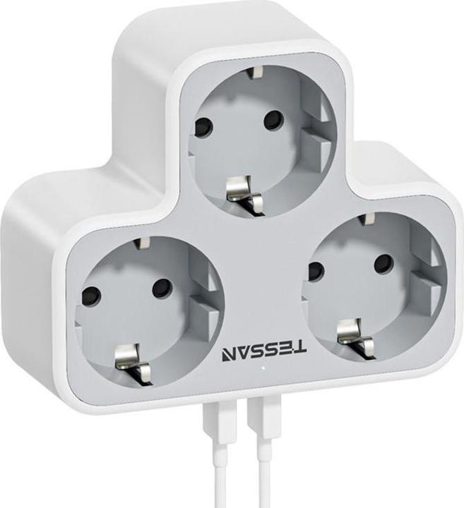 Productafbeelding Tessan Wall Socket TS-331 (USB-A, 3 x)