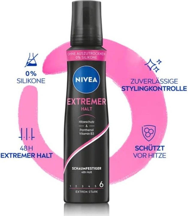 Actual product image NIVEA Extreme hold (150 ml, Foaming agent)