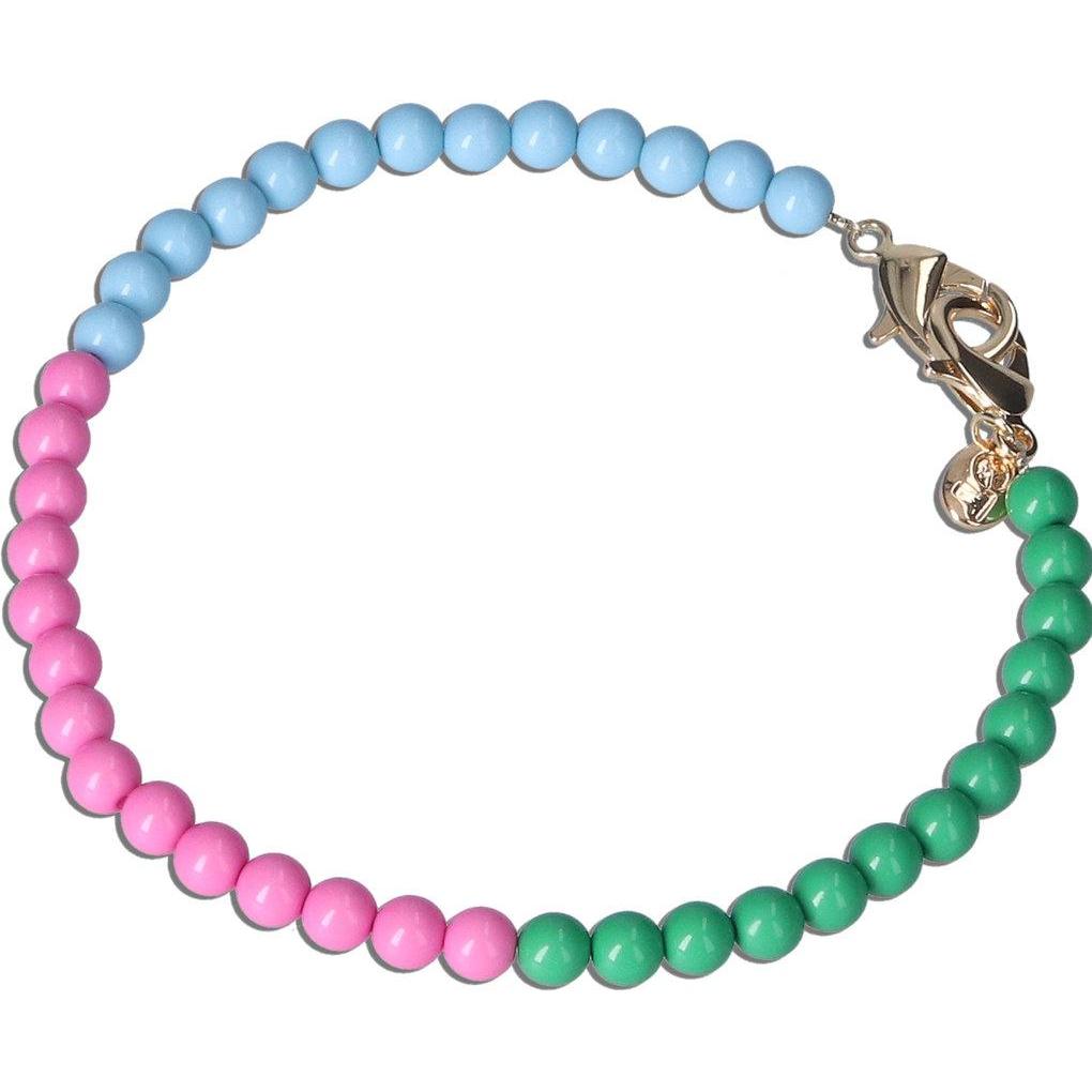 Casetastic Wrist band Beads - Blue/Pink/Green(30cm), Accessori per cellulare, Multicolore