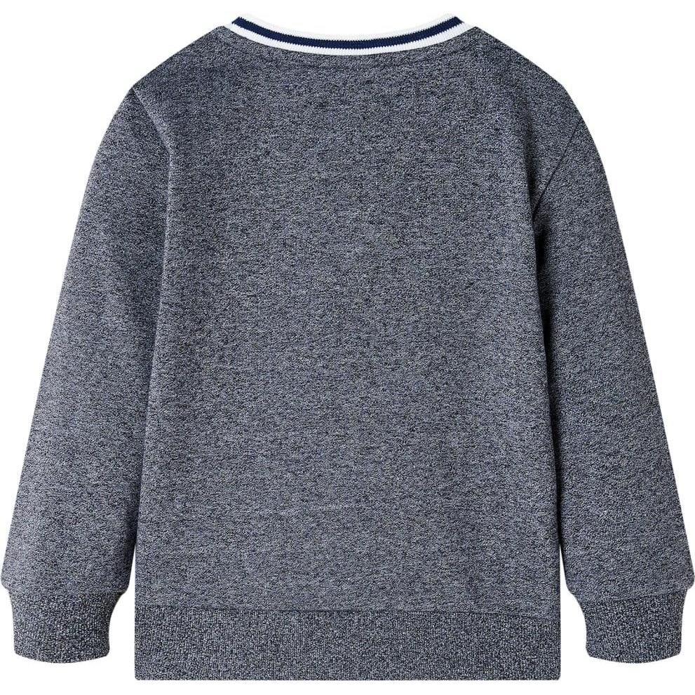 Thumbnail - VidaXL, Unisex, Pullover, Kinder-Sweatshirt Marineblau Melange 104,Material: 80, Blau, (104)