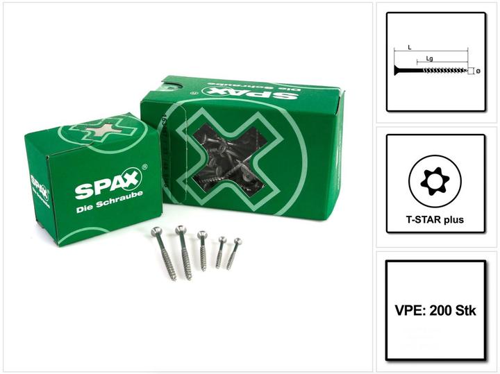 Immagine prodotto Spax Viti universali 3,5 x 30 mm, 200 pezzi (200 Viti per pezzo)