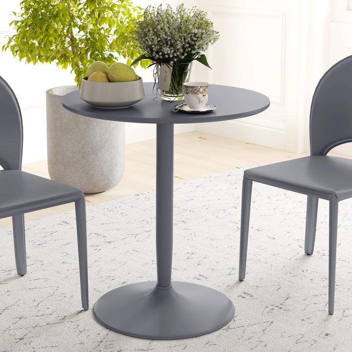 Produktbild Homcom Esstisch MDF, Stahl Grau (70 x 75 cm)