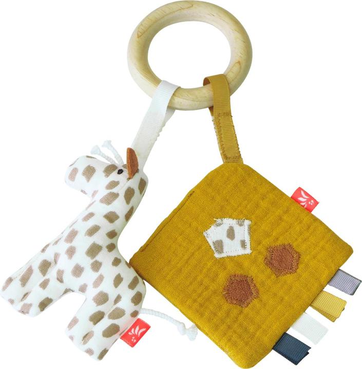 Actual product image Kikadu Teething Ring Giraffe with Crackling Cloth (3 Months)