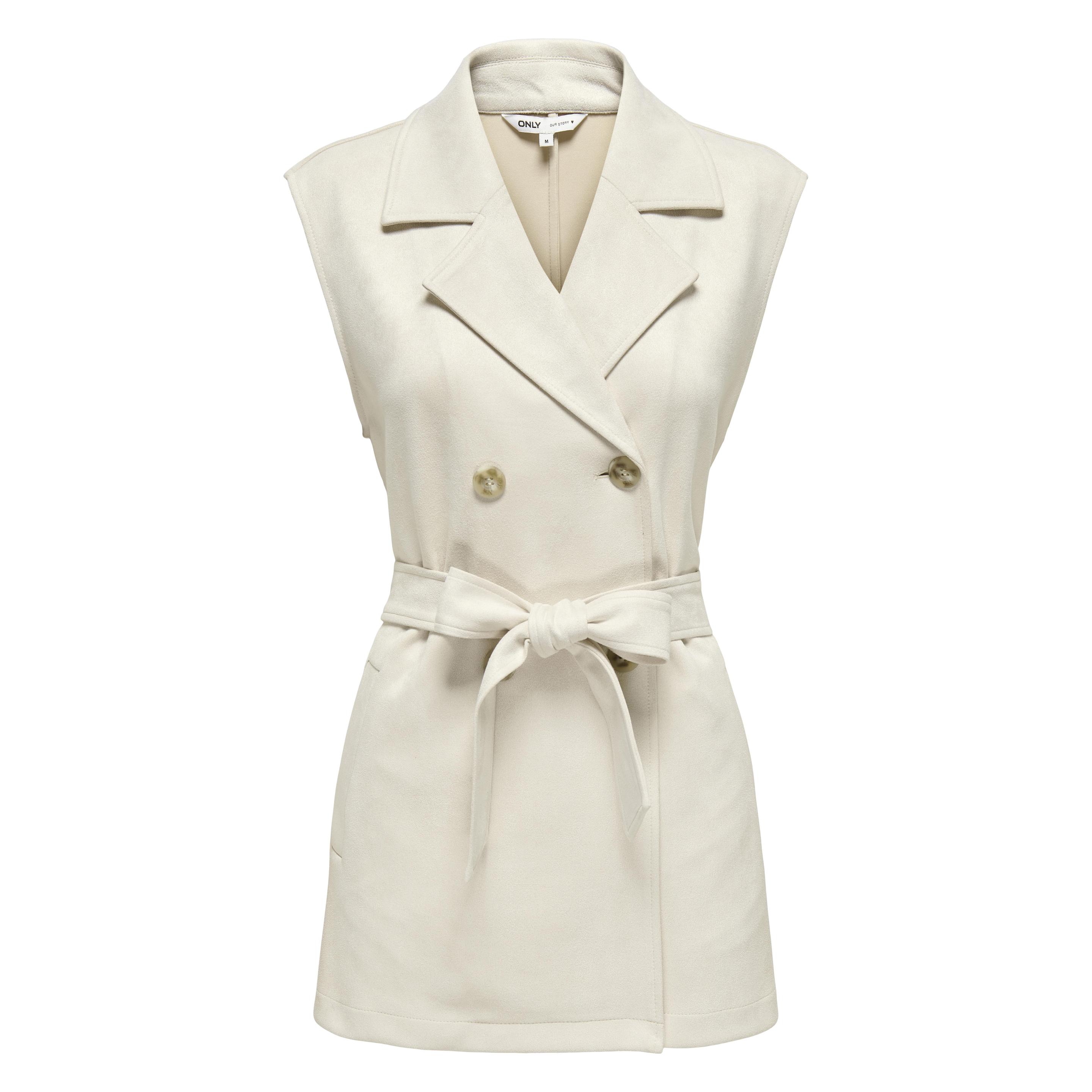 Only, Damen, Westen, Onldiane Faux Suede Waistcoat Cs Otw, Grau, (M)