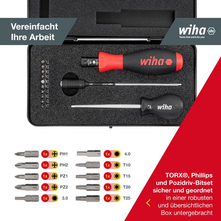 Produktbild Wiha Drehmoment-Schraubendreher Set (Pin-torx, 6-Kant)