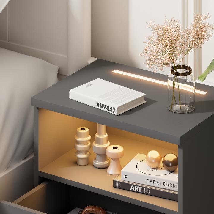 Image du produit Casaria Table de chevet (39 x 28 x 54 cm)