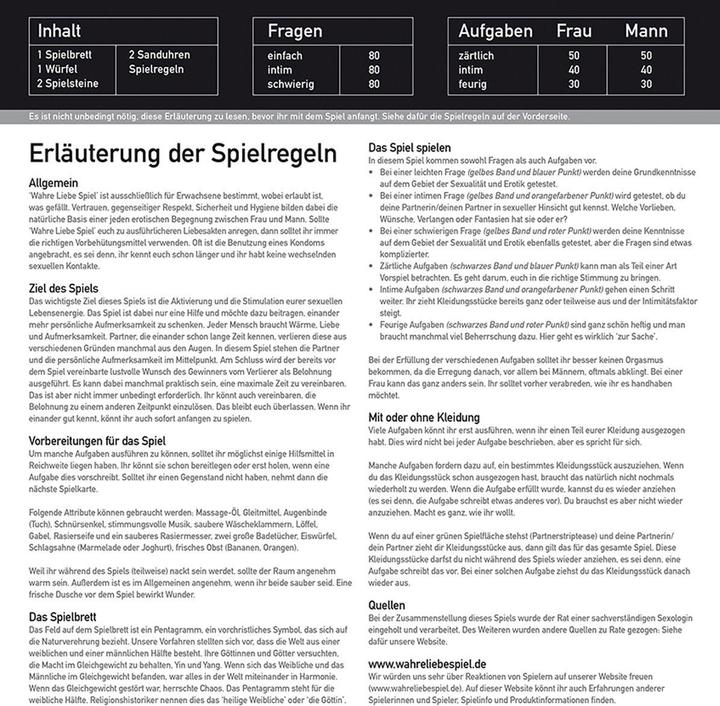 Produktbild tease & please Wahre Liebe Spiel (Kartenspiel, Sonstiges, Deutsch)