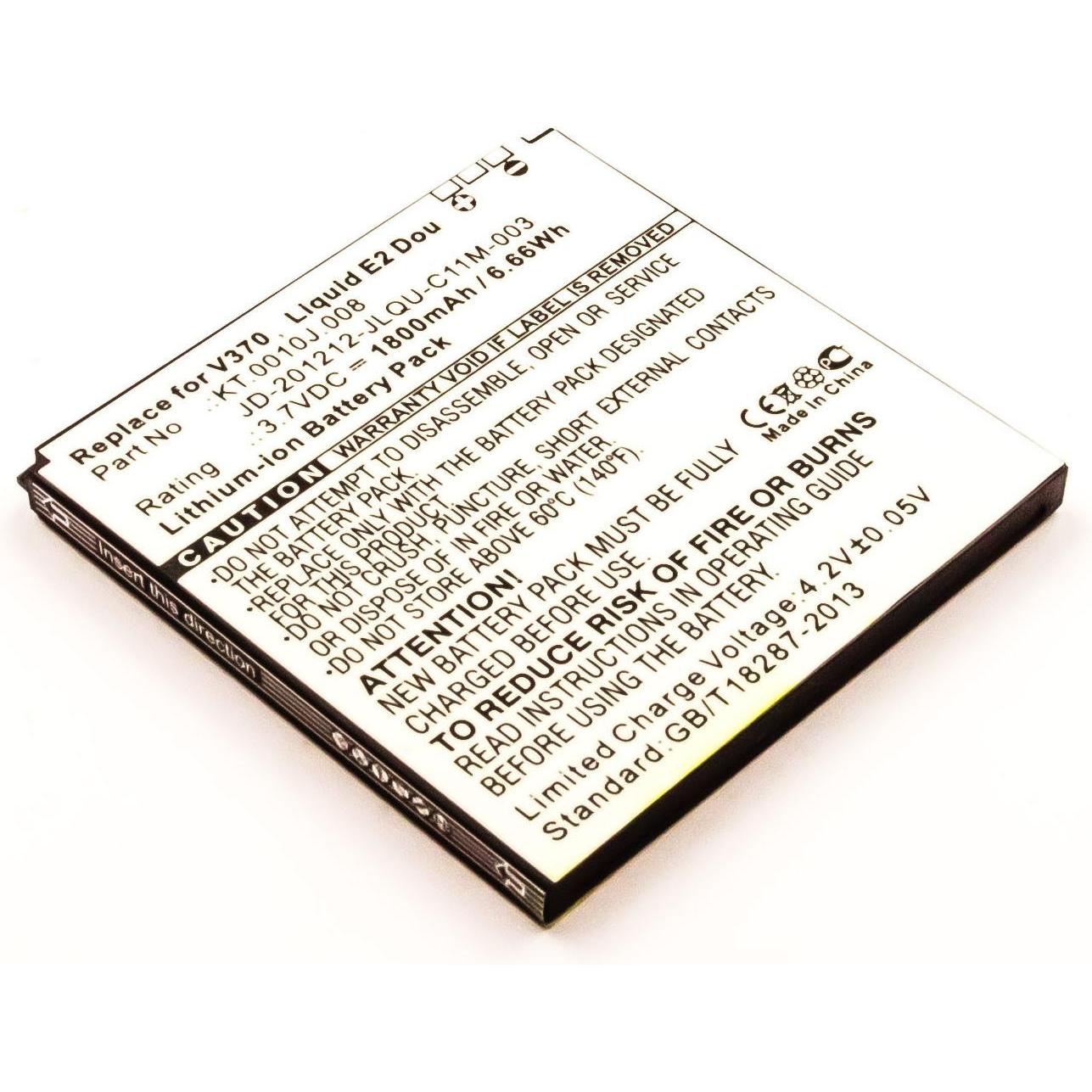 AGI 58388 - Batterie/Akku - Acer - Schwarz - Lithium-Ion (Li-Ion) - 1800 mAh - 3,7 V, Smartphone Akku