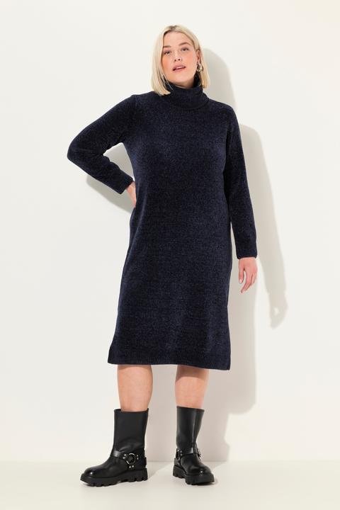 Produktbild Ulla Popken Chenille-Kleid, Strukturstrick, Rollkragen, Langarm (46, 48)