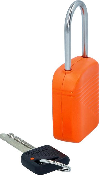 Actual product image KS Tools Barrier padlock, orange, metal, 38 mm