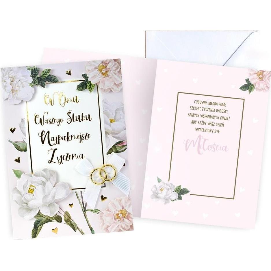 Kukartka, Biglietto di auguri + Carta da lettere, Karte B6 Hochzeit (1 pz.)