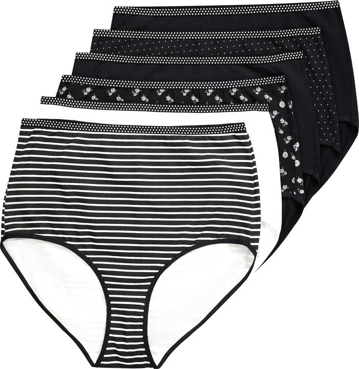 Produktbild Ulla Popken Maxislips, 6er-Pack, Muster/einfarbig (46, 48)