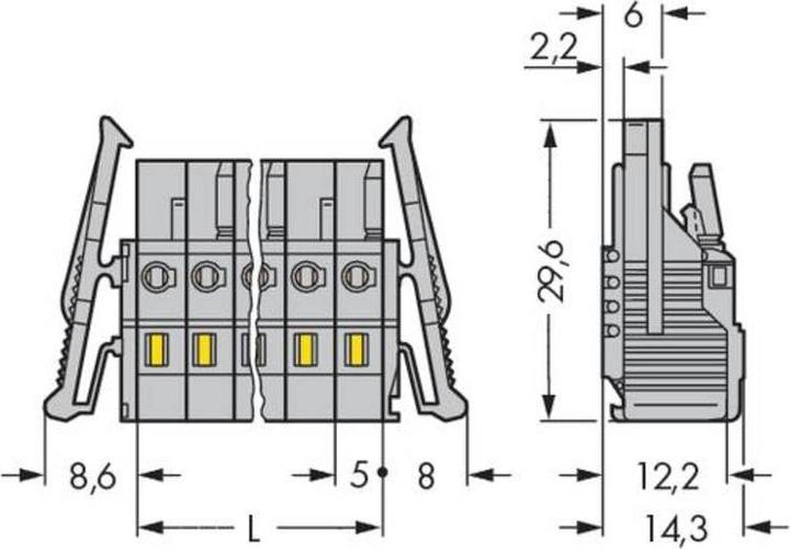 Immagine prodotto Wago Connettore multipoint femmina a 1 filo