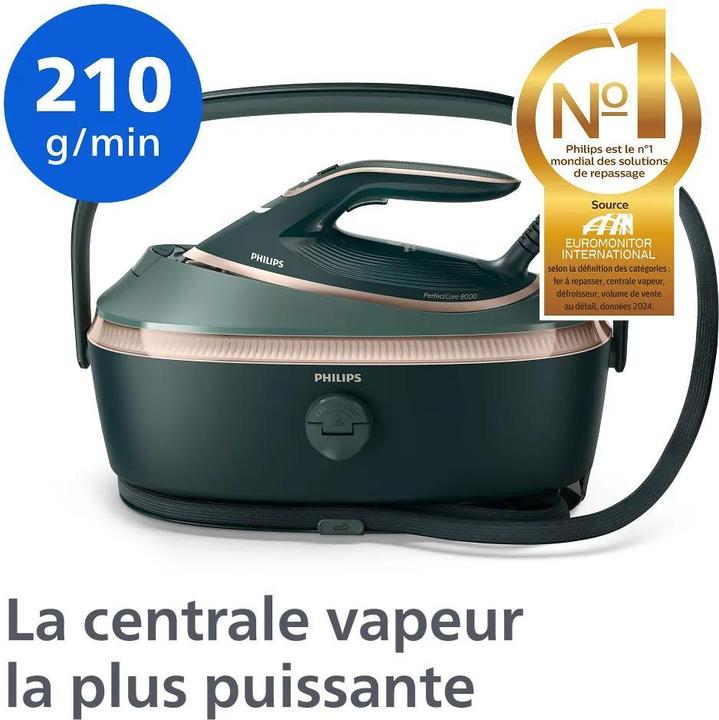 Produktbild Philips Dali PerfectCare Dampfbügelstation 8000 Series (3120 W, 750 g/min)