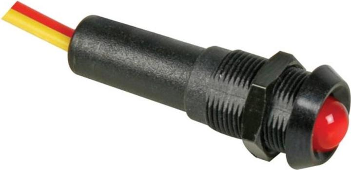 Actual product image Velleman Flashing LED Lamp 12v Red - Black Housing