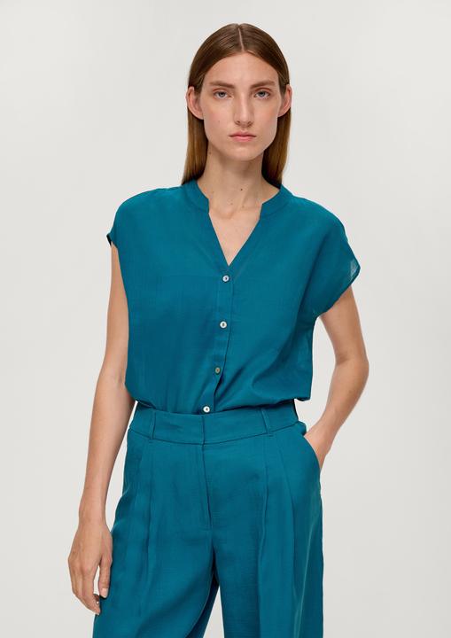 Produktbild s.Oliver Bluse Bluse mit Tunika-Ausschnitt (42)