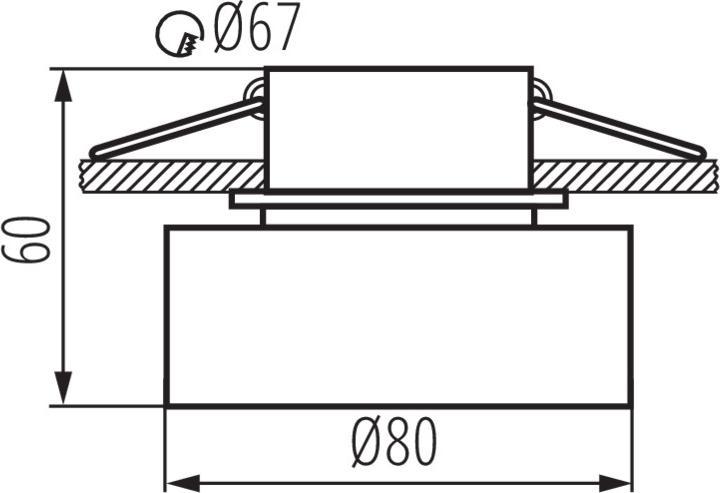 Produktbild Kanlux 29236 GOVIK DSO-B Einbauleuchte (G5.3)