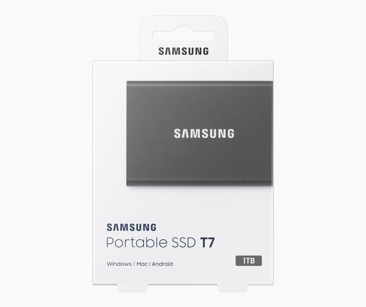 Actual product image Samsung Portable T7 Titan Grey (1000 GB)