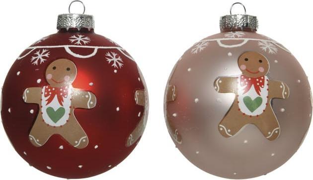 Decoris Christbaumkugel - Lebkuchenmännchen - Ø = ca. 8 cm - 1 Stück (1 -teilig)
