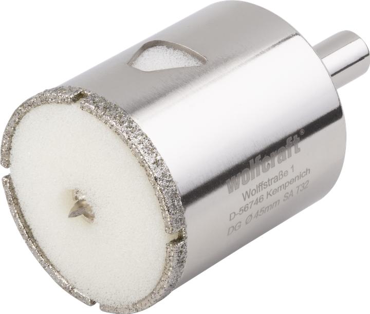 Actual product image wolfcraft 1 diamond drill bit w.shank ø45mm (45 mm)