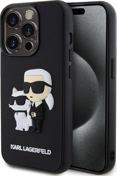 Actual product image Karl Lagerfeld 3D Rubber Karl and Choupette Case for iPhone 13 Pro Black (Apple iPhone 13 Pro)
