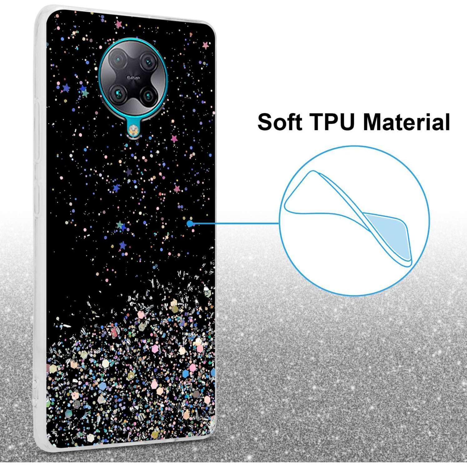 Thumbnail - Cadorabo TPU Hülle für Xiaomi POCO F2 PRO mit Glitzer (Xiaomi Poco F2 Pro), Smartphone Hülle, Schwarz