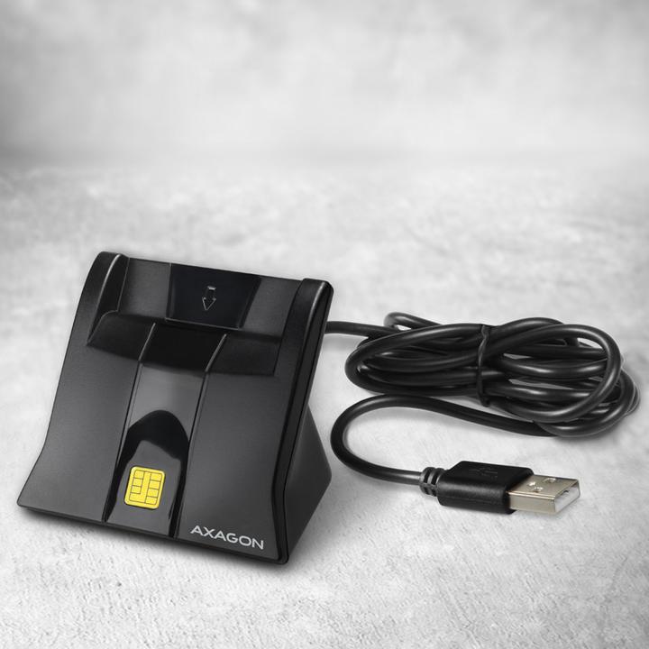 Actual product image Axagon CRE-SM4 USB Smart Card Reader - USB 2.0 (USB 2.0)