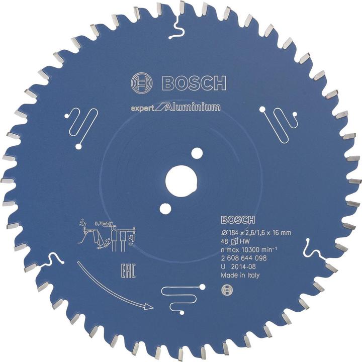 Actual product image Bosch Professional Zubehör Circular saw blade Expert for Aluminium, 184 x 16 x 2.6 mm, 48