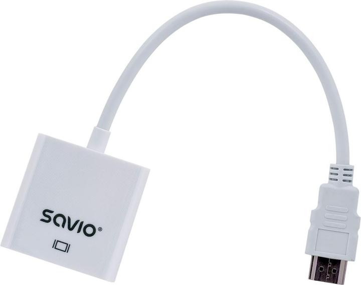 Actual product image Savio CL-27B Video Cable Adapter HDMI Type A (Standard) VGA (D-Sub) (VGA, 15 cm)