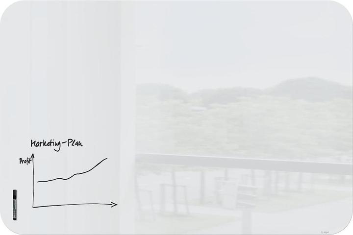 Immagine prodotto Sigel Lavagna magnetica in vetro Artverum con angoli arrotondati bianco (180 x 120 cm)