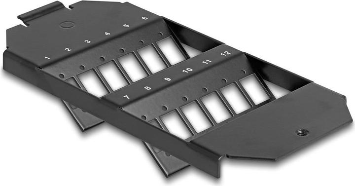 Immagine prodotto Delock Supporto per fibra ottica per cassetta a pavimento 12 porte per accoppiamenti SC Simplex / LC