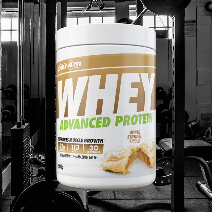 Produktbild Per4m Whey Advanced Protein (900 g, Apfelstrudel)
