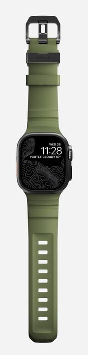 Actual product image Nomad Rocky Point Band 42/44/45mm Forest (45 mm, Leather, Plastic, Titanium, Tyres)