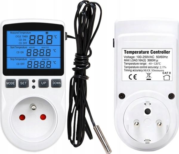 Actual product image INNE Thermostat with 230V socket E6185