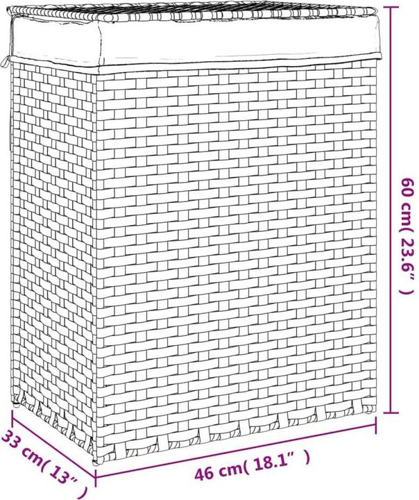 Actual product image vidaXL Wäschekorb