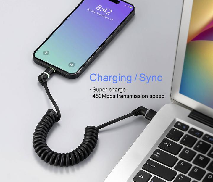 Produktbild Renkforce USB-Ladekabel USB 2.0 USB-A Stecker, USB-C® Stecker 0.13 m Schwarz Ste (1.50 m, USB 2.0)