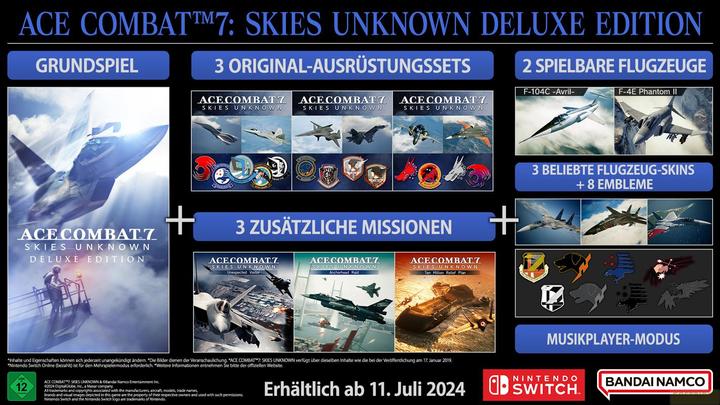 Actual product image Bandai Namco Ace Combat 7: Skies Unknown - Deluxe Edition (Switch, DE, FR, IT)